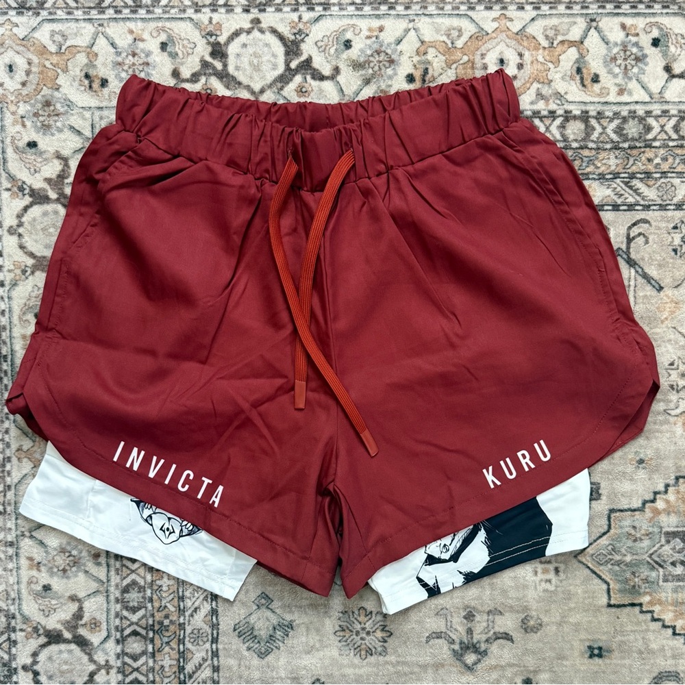 NWT Invicta Kuru Anime X Gym 2-in-1 Athletic Shorts - Jujutsu Kaisen - S